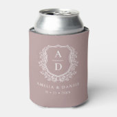 マウヴボタニカルクレストモモダンノグラム結婚ズ 缶クーラー (缶正面)