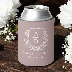 マウヴボタニカルクレストモモダンノグラム結婚ズ 缶クーラー