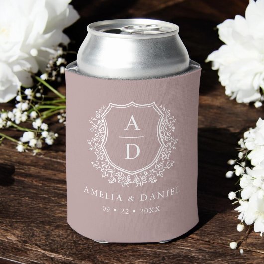 マウヴボタニカルクレストモモダンノグラム結婚ズ 缶クーラー
