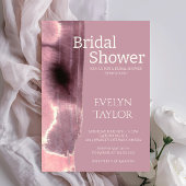 マウヴモダンミニマルダスティバラブライダルシャワー 招待状