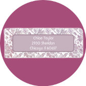 マウヴヴィンテージ植物模様 ラベル