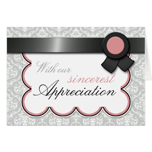 マウヴ&グレーダマスクエレガントサンキューカード (正面横)