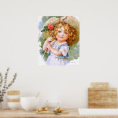 マウードハンフリーの可愛い夏の少女 ポスター (キッチン)