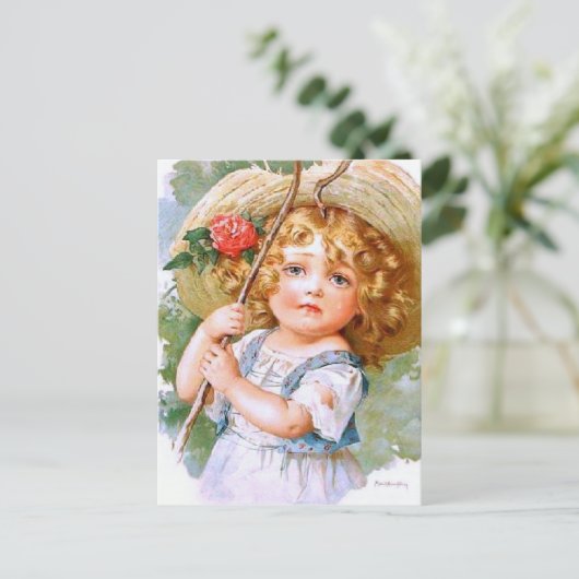 マウードハンフリーの可愛い夏の少女 ポストカード (スタンド正面)
