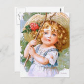 マウードハンフリーの可愛い夏の少女 ポストカード (正面/裏面)