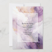 マウーブ及び金ゴールドインクバチュラーパーティ 招待状 (正面)