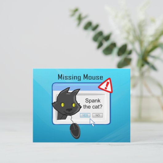 マウ恋しく思スか?ネコを引っ張れ! ポストカード (スタンド正面)