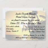 マウ結婚したイのアナウンスで結婚写真を撮る 招待状 (正面)