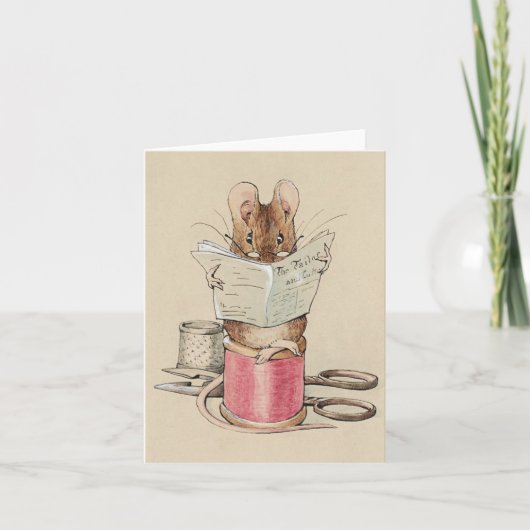 マウ読スの新聞ノートカード サンキューカード (正面)