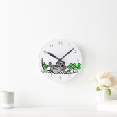 マウ遊スインシャムロック ラウンド壁時計 (ホーム)