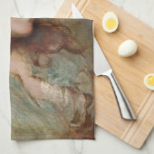 マウ(美しい女性ポートレート) キッチンタオル (四つ折り)