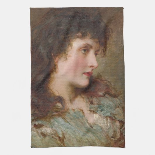 マウ(美しい女性ポートレート) キッチンタオル (縦)