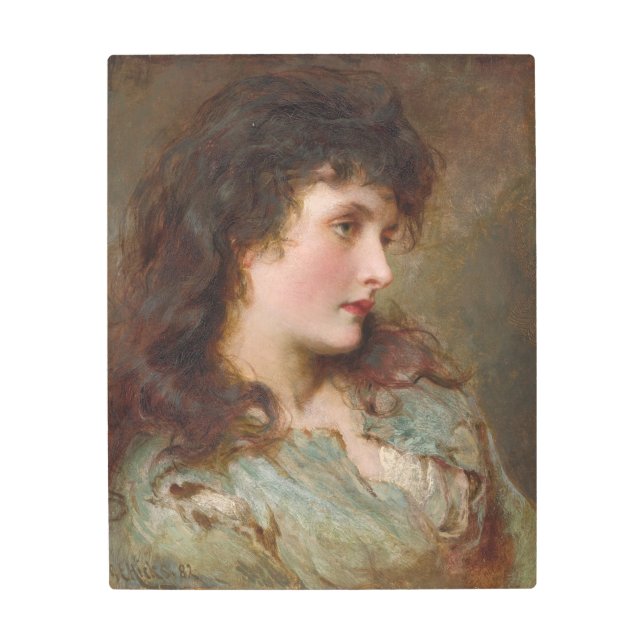 マウ(美しい女性ポートレート) メタルプリント (正面)