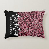 マウMawヒョウ柄カスタム枕 アクセントクッション (正面)
