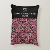 マウMawヒョウ柄カスタム枕 アクセントクッション (裏面(縦))