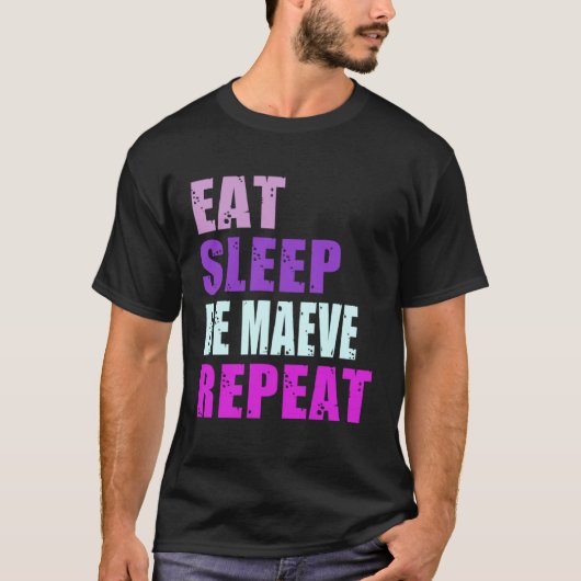 マエバ食べススリープビーリピーター Tシャツ (正面)