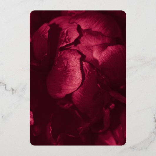 マエレガントゼンピンクフローラ結婚金ゴールド 箔招待状 (裏面)