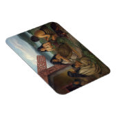 マオリがフレックスのバスケットを組み立てる、G.リンドウアー マグネット (右側)