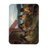 マオリがフレックスのバスケットを組み立てる、G.リンドウアー マグネット (縦)