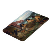 マオリがフレックスのバスケットを組み立てる、G.リンドウアー マグネット (左側)