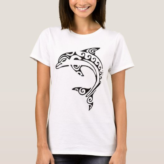 マオリのイルカ Tシャツ (正面)