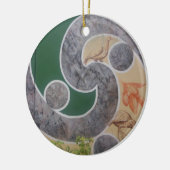 マオリのデザイン5 セラミックオーナメント (左)