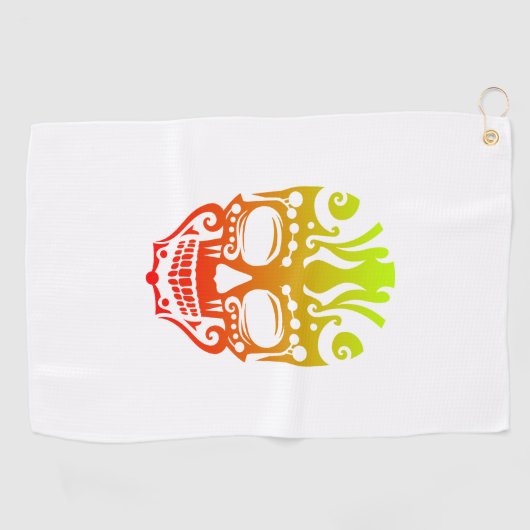 マオリのフレンチ・ブルドッグの種族の入れ墨のギフトのアイディア ゴルフタオル (横)