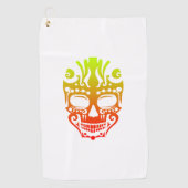 マオリのフレンチ・ブルドッグの種族の入れ墨のギフトのアイディア ゴルフタオル (正面)