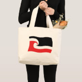 マオリの人々の旗トートバッグ ラージトートバッグ (正面(商品))