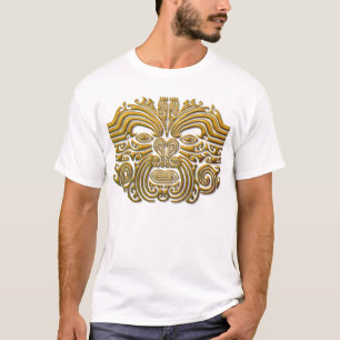 マオリの入れ墨-金ゴールド Tシャツ