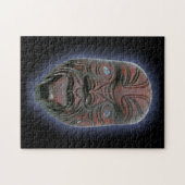 マオリの切り分けられたマスク ジグソーパズル (横)