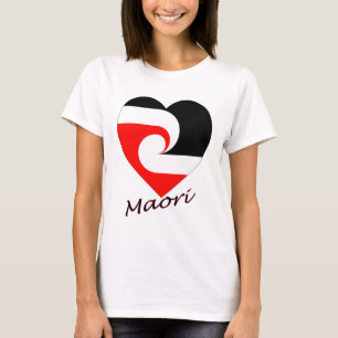 マオリの旗のハート Tシャツ
