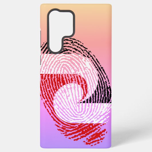 マオリの旗の指紋 SAMSUNG GALAXYケース (裏面)