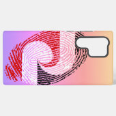 マオリの旗の指紋 SAMSUNG GALAXYケース (裏面横)