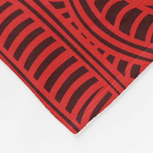 マオリの種族パターン-切り分けることのWhakairoの芸術 フリースブランケット (角)