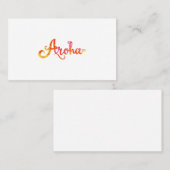 マオリの言語-ギフトのアイディアのArohaマオリの愛 名刺 (正面/裏面)