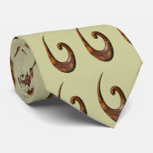 マオリの釣り針-錆 ネクタイ (ロール)