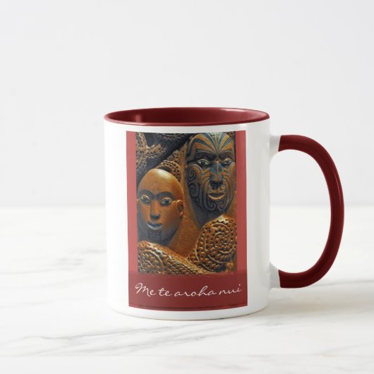 マオリの「私Te Aroha Nui」のマグ マグカップ (右)