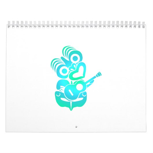 マオリのHei Tikiのウクレレ音楽-ギフトのアイディア カレンダー (カバー)