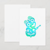 マオリのHei Tikiのウクレレ音楽-ギフトのアイディア サンキューカード (正面/裏面)