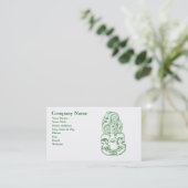 マオリのHei-Tikiのスケッチの名刺 名刺 (スタンド正面)