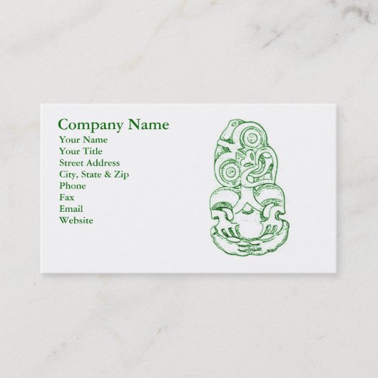 マオリのHei-Tikiのスケッチの名刺 名刺 (正面)