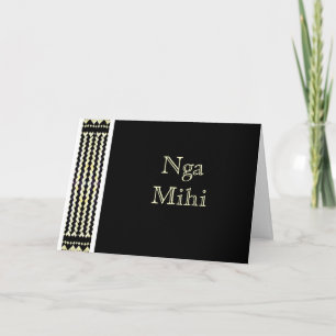 マオリカード： Nga mihiグリーティングカード カード