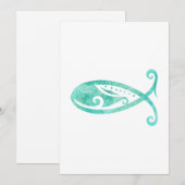 マオリクリスチャンフィッシュ海ギフトアイディア シーズンカード (正面/裏面)