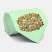 マオリタトゥー金ゴールド ネクタイ (ロール)