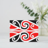 マオリデザインの部族アート ポストカード (スタンド正面)