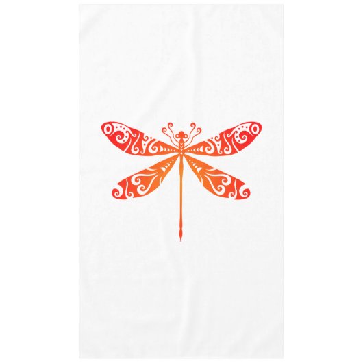 マオリトンボポリネシア部族タトゥーギフトアイディア テーブルクロス (正面)