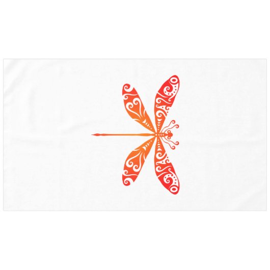 マオリトンボポリネシア部族タトゥーギフトアイディア テーブルクロス (正面(横))