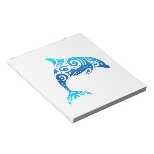 マオリドルフィンポリネシアトライバルタトゥーギフトアイディア ノートパッド (アングル)