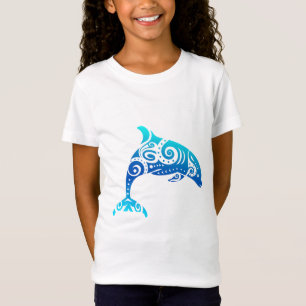 マオリドルフィンポリネシア部族タトゥーギフトアイディア Tシャツ